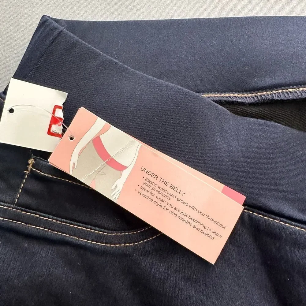 5 for $45 NWT Liz Lange Maternity Jeans Pants Women Size XXL 18 Blue - Picture 4 of 5